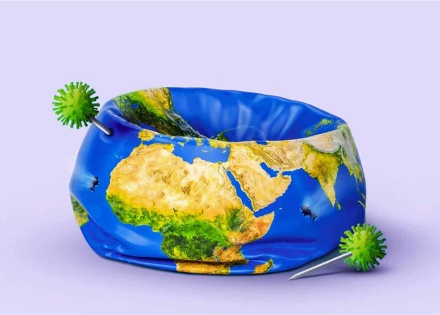 deflated globe