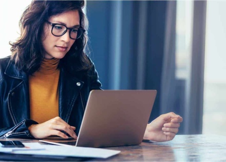 Woman working