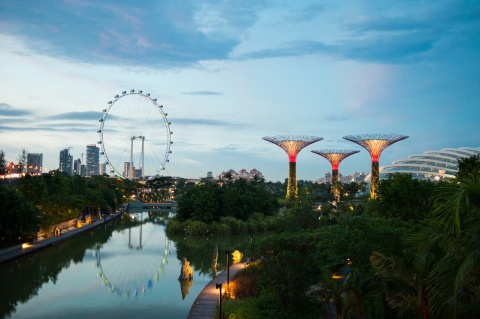 Garden at the Marina Bay area in Singapore