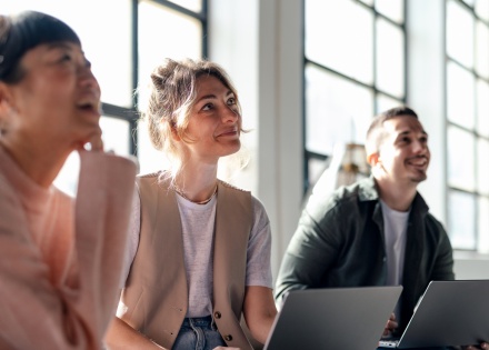HR team learning about managing millennials in the workplace