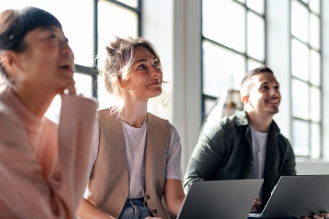 HR team learning about managing millennials in the workplace