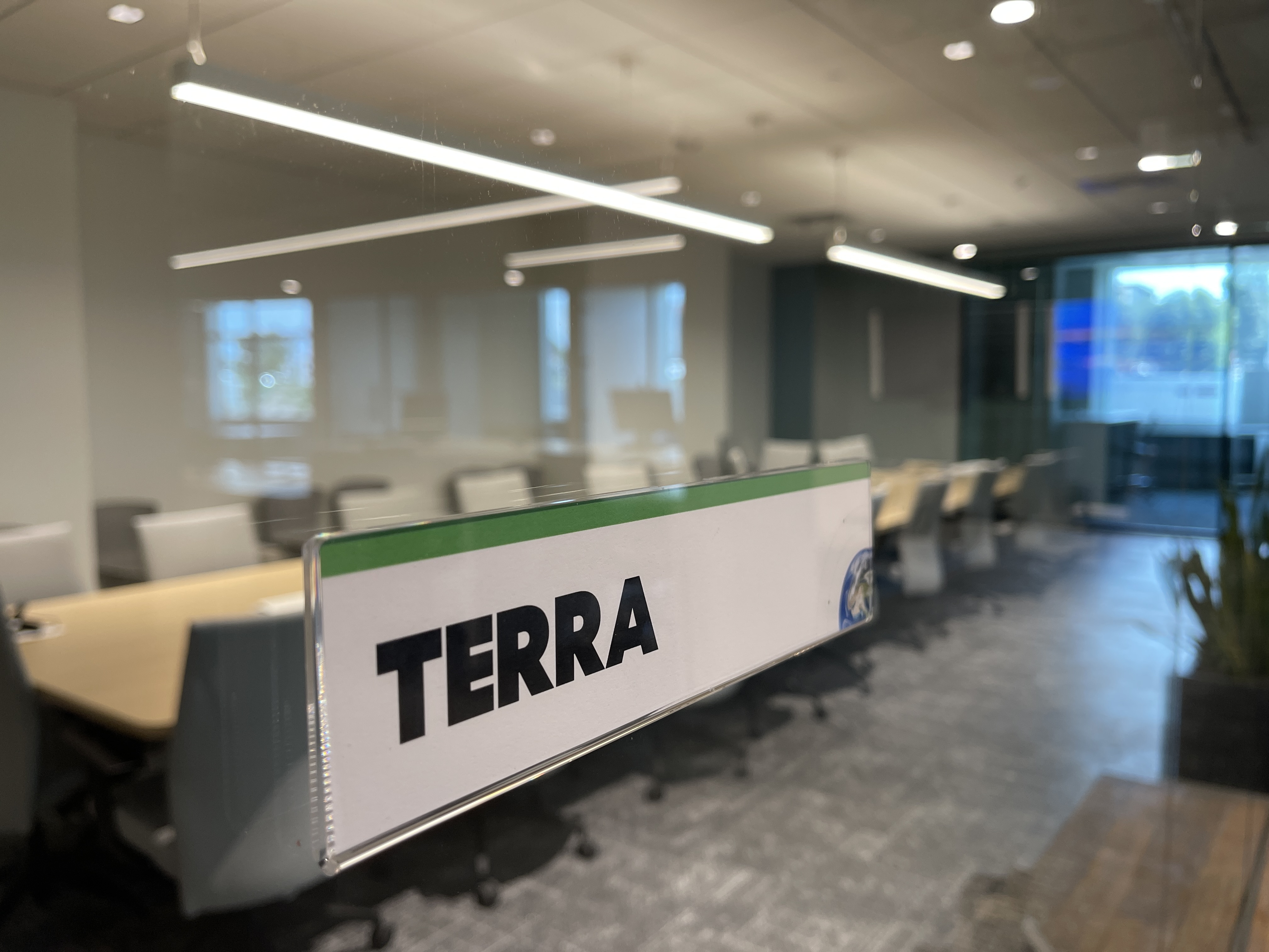 The Terra conference room is the center of our office universe and where Pebl gathers for all-hands meetings.